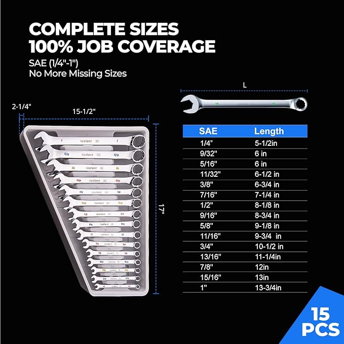TorqueMax™ 15-Piece Offset Wrench Set